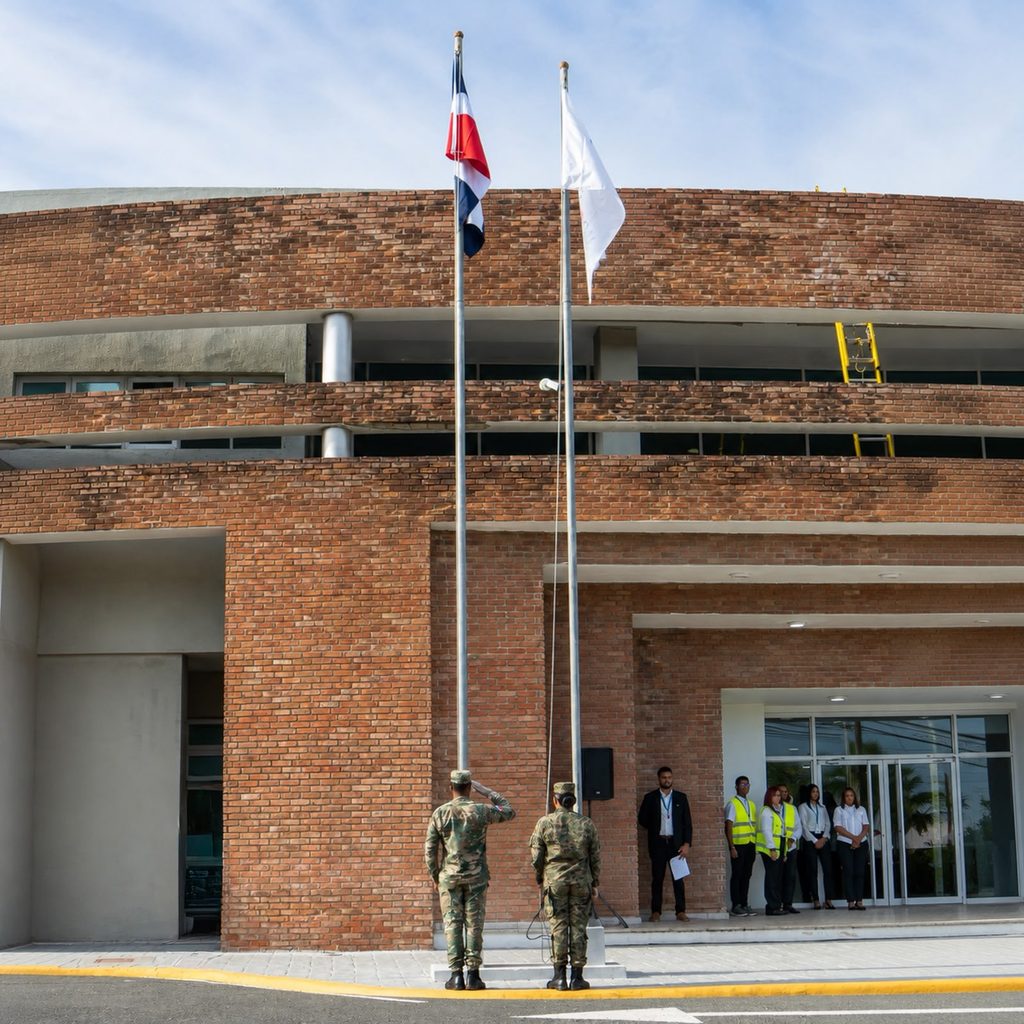 El Programa de Medicamentos Esenciales y Central de Logística Médica (PROMESE/CAL) conmemoró su 42 aniversario de servicio a la ciudadanía dominicana con un acto solemne de izamiento de la bandera nacional en la explanada frontal de la institución.